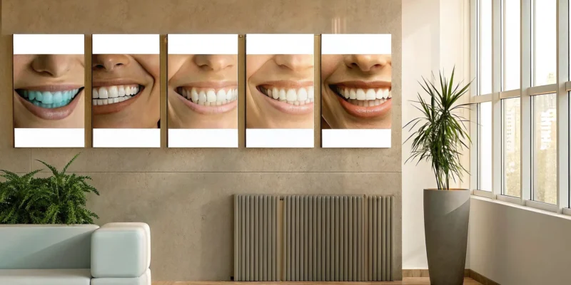 A step-by-step visual of the tooth crowning process, from tooth preparation to the final crown.