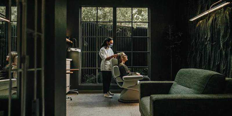 Dentist explaining sedation dentistry cost to a patient in San Diego