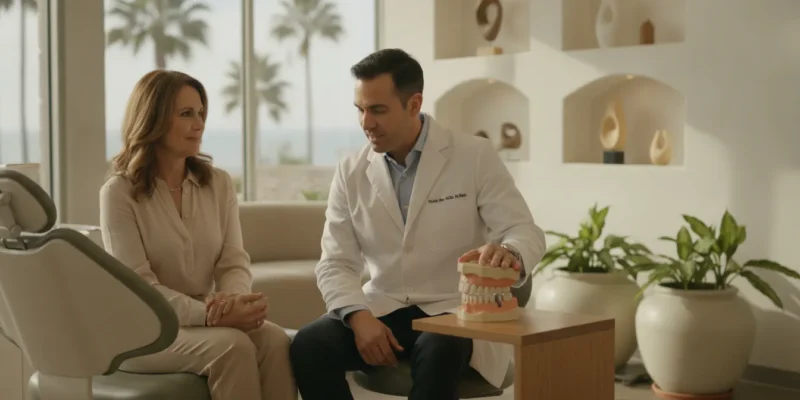 Patient discussing what are dental implants with a San Diego dentist